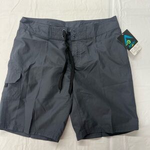 NWT Kanu Surf Slate G￼rey Marina Board Shorts Swim Trunks Bottoms Women’s Sz 8